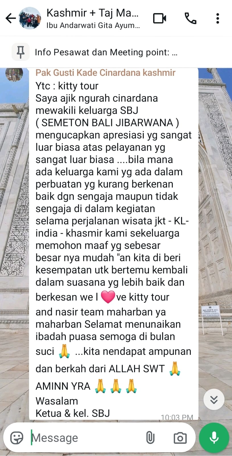 Testimoni WhatsApp 1